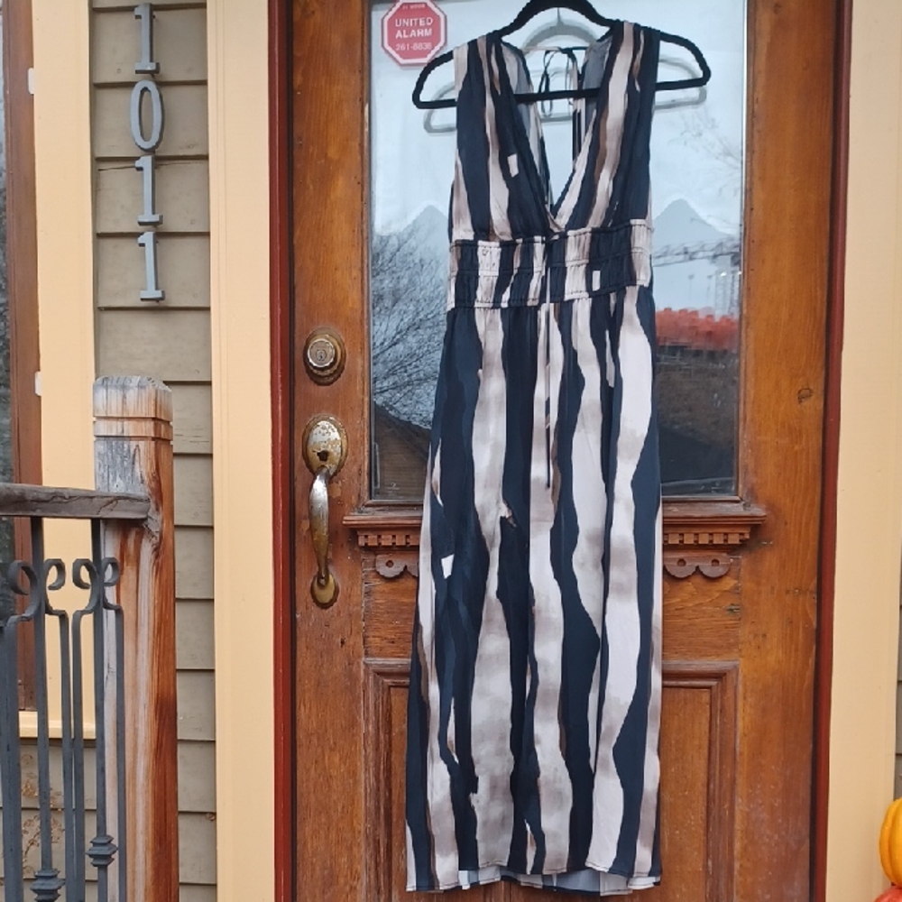 Rails Black and Cream Maxi Dress